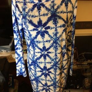 Michael Kors blue and White dress